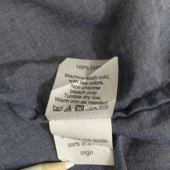 J. Crew Chambray Roll Tab Tunic Shirt Size XXS - Picture 5 of 8